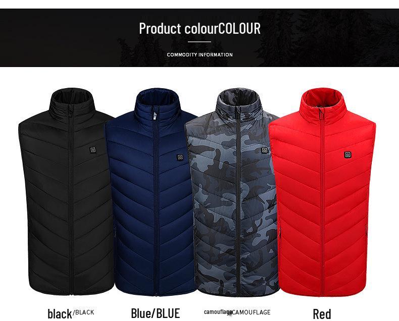 Men's Smart USB Heated Vest with Four to Eight-Zone Temperature Control