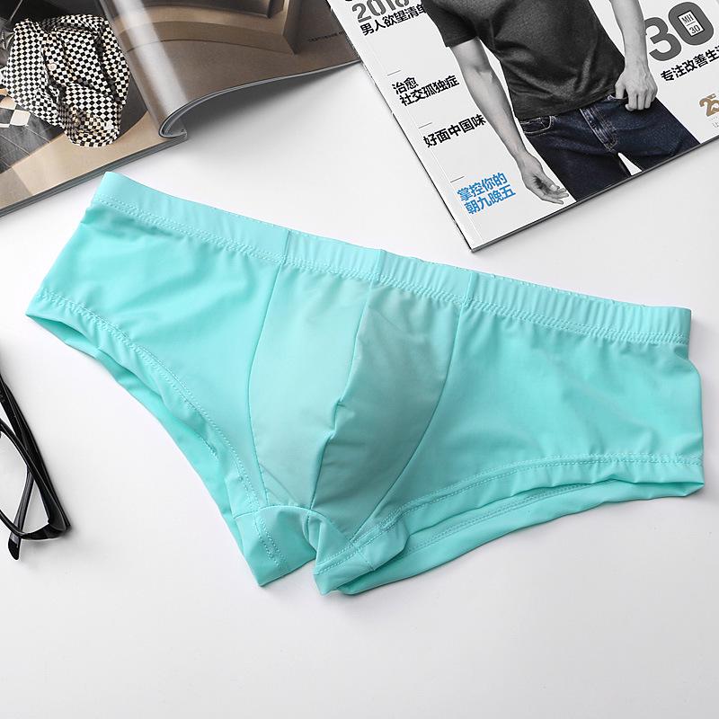 Men's Breathable Ice Silk Low Waist Boxer Briefs