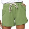 Women's Plus Size Casual Drawstring Waist Shorts with Pockets Lightweight Soft Fabric Relaxed Fit Summer Bottoms