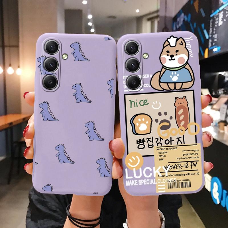 Husă din silicon moale cu pisică de desene animate pentru Xiaomi Redmi Note 13 Pro 13C 14 Samsung A35 A55 M35 S24 Huawei Honor 200 iPhone Husă de protecție rezistentă la șocuri