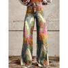 Pantaloni da Donna Stampati Casual Gamba Larga Pantaloni di Tendenza