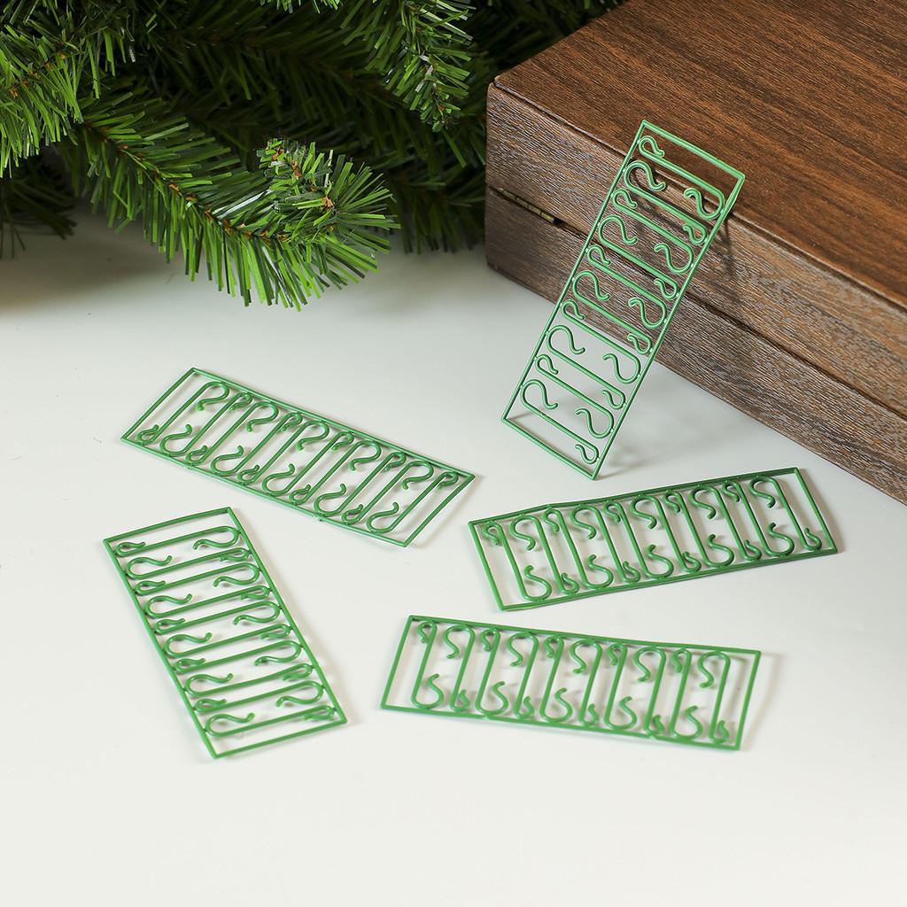 Christmas Tree Ornament Hooks Set Of 10 Plastic Hanging Clips For Holiday Decoration And Gift Use