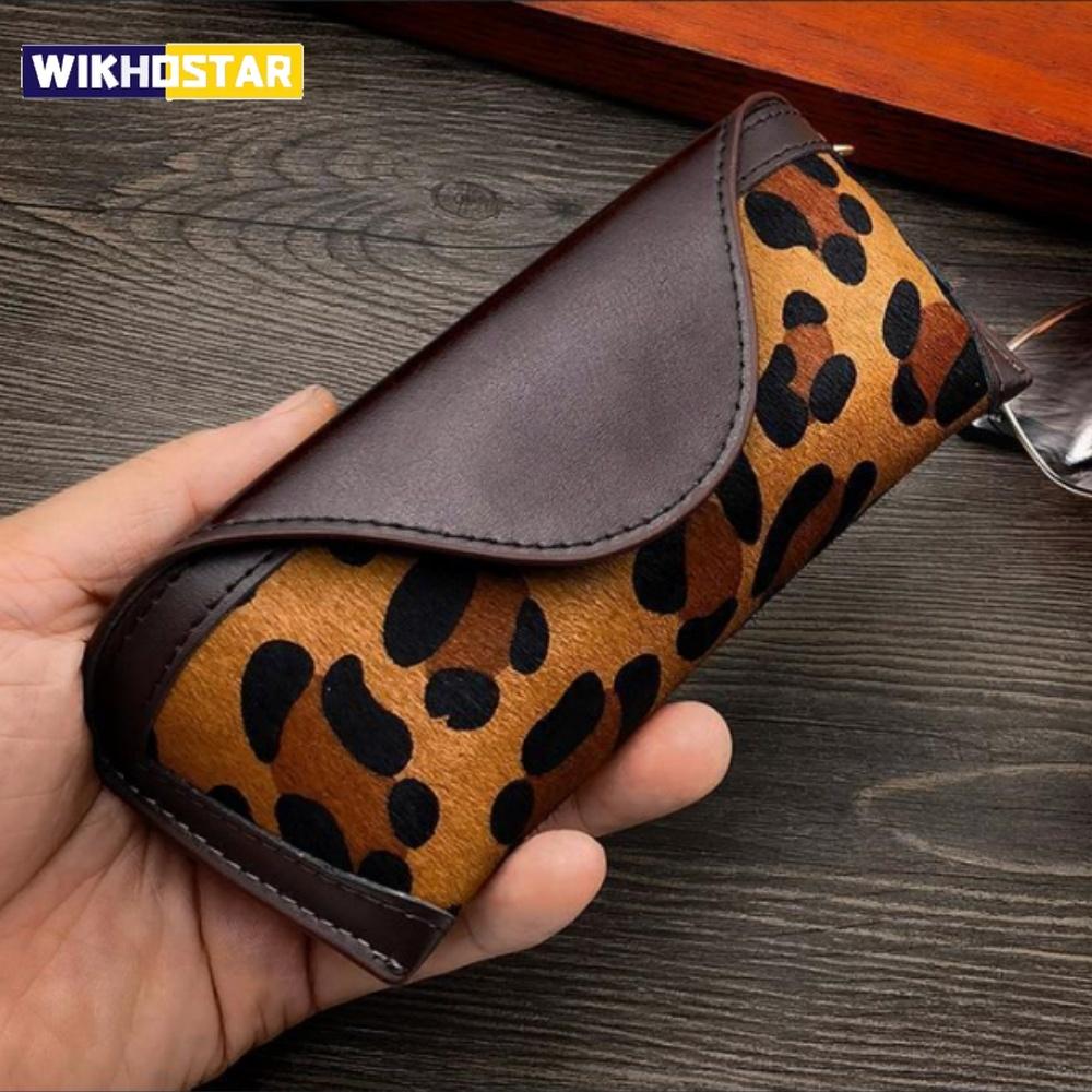 Eyewear Cases Pu Leather Glasses Protective Cover Vintage Glasses Case Vintage Leather Eyeglasses Pouch For Sunglasses Storage