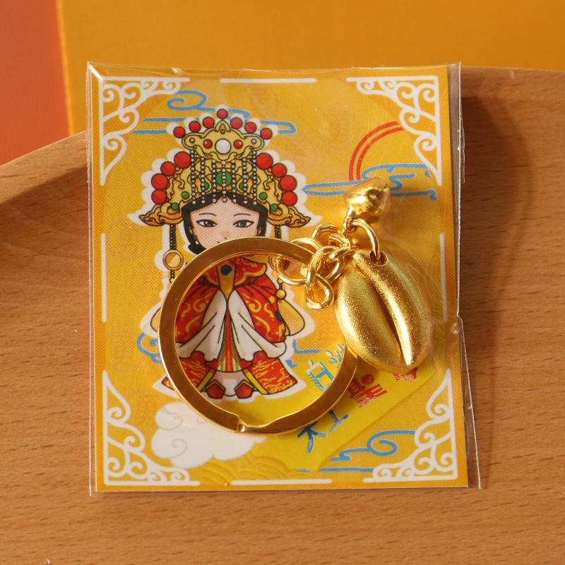 Chinese Lucky Gold Plated Fortune Pendant Charms With Auspicious Blessing For Spring Festival Gifts Wallet Decor Souvenirs