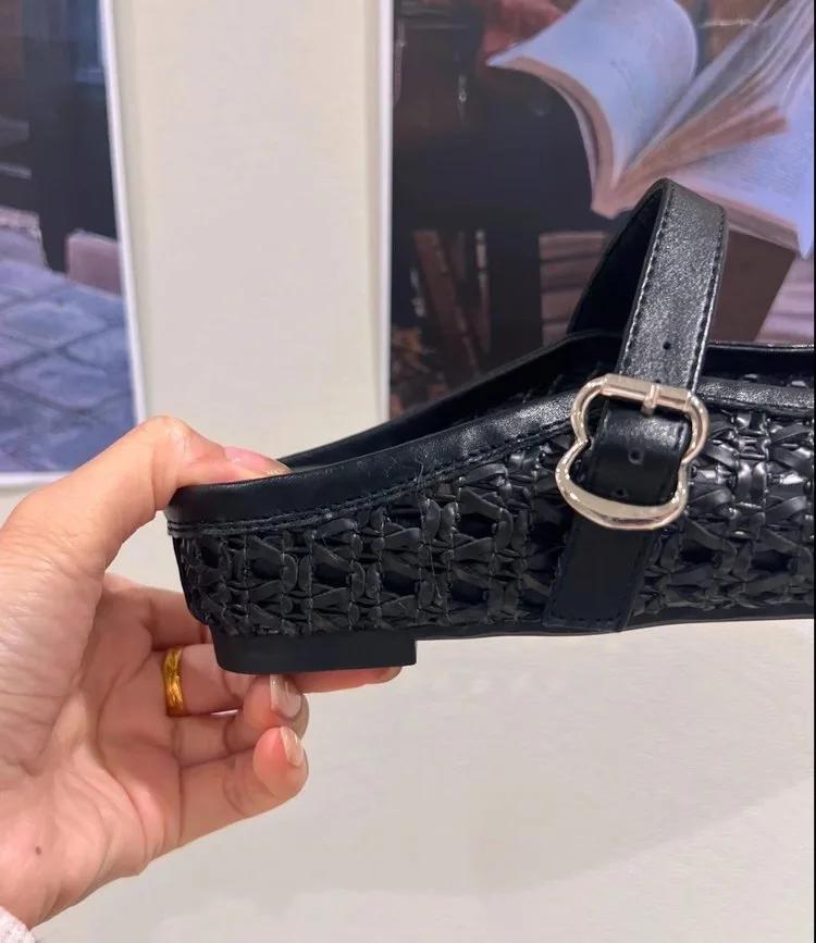 Fashion Women's Slippers  New Fashion Breathable Mesh Ballet Flats Luxury Wedge Heel Pointy High Slippers Women's Shoes