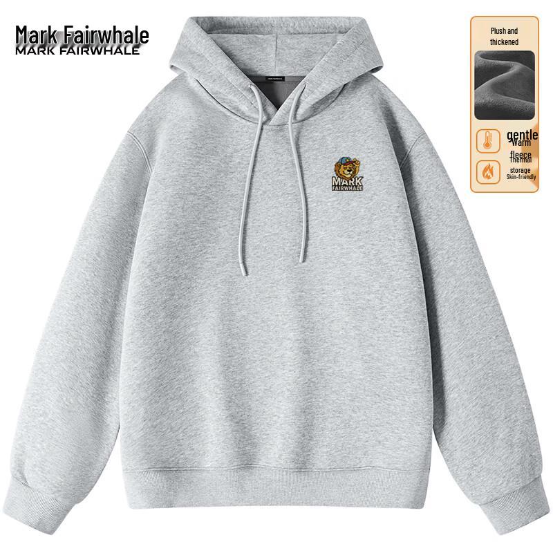 Mark Fairwhale Men s American Retro Fleece-Lined Hooded Sweatshirt M