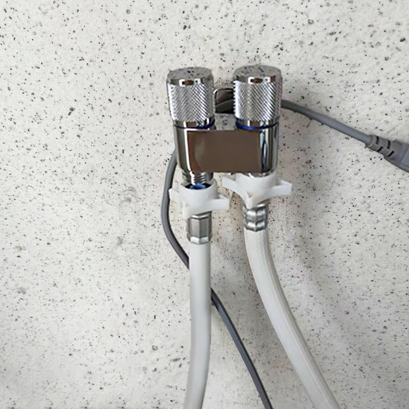 Toiletten-Bidet Hygienische Dusche für Badezimmer Duschkopf Doppel-Auslass Winkelventil Badezimmerzubehör Bidet-Toilettensitz