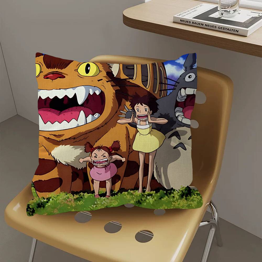 Anime M-My N-Neighbor T-Totors Pillow Cushion Cover Pillowcase Living Room Sofa Home Decor Customized