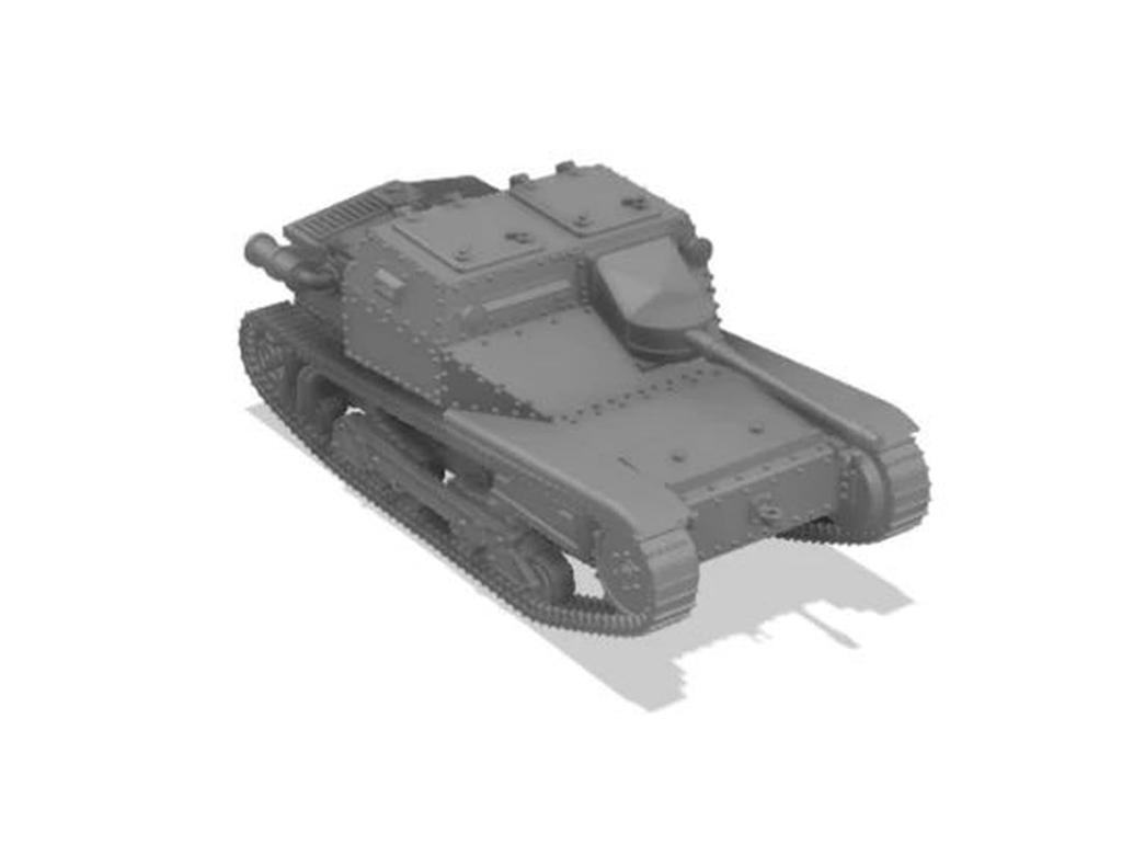 Mussini WW2 Italy Carlo Veloce 20mm Zoroturn rifle mounted type Resin kit 1/100 L3/35 anti-tank (4 pieces) MM100-002 (tank)