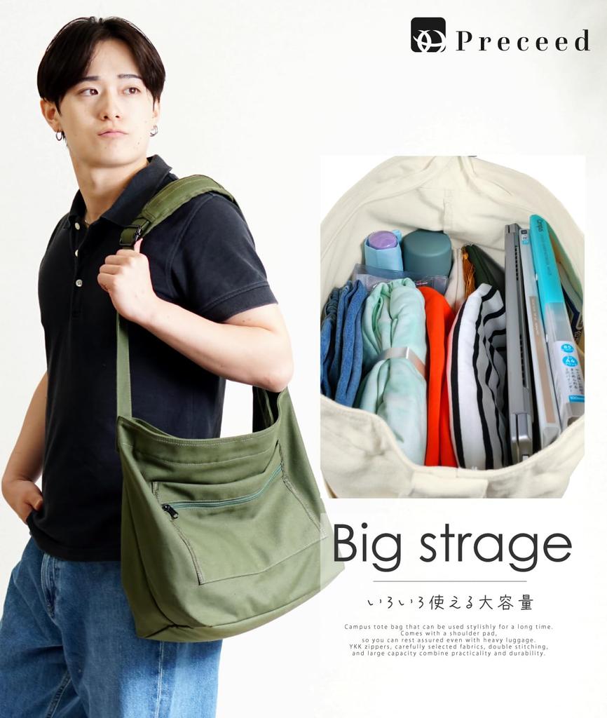 Canvas Tote Bag Shoulder Bag [Preceed] Men's