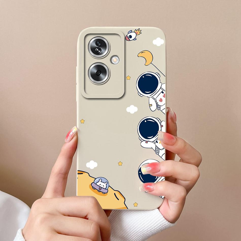 Case For OPPO A79 A2 5G Flower Soft Liquid Silicone Camera Lens Protection Phone Shockproof Back Cover For OPPO A79 A2 Funda