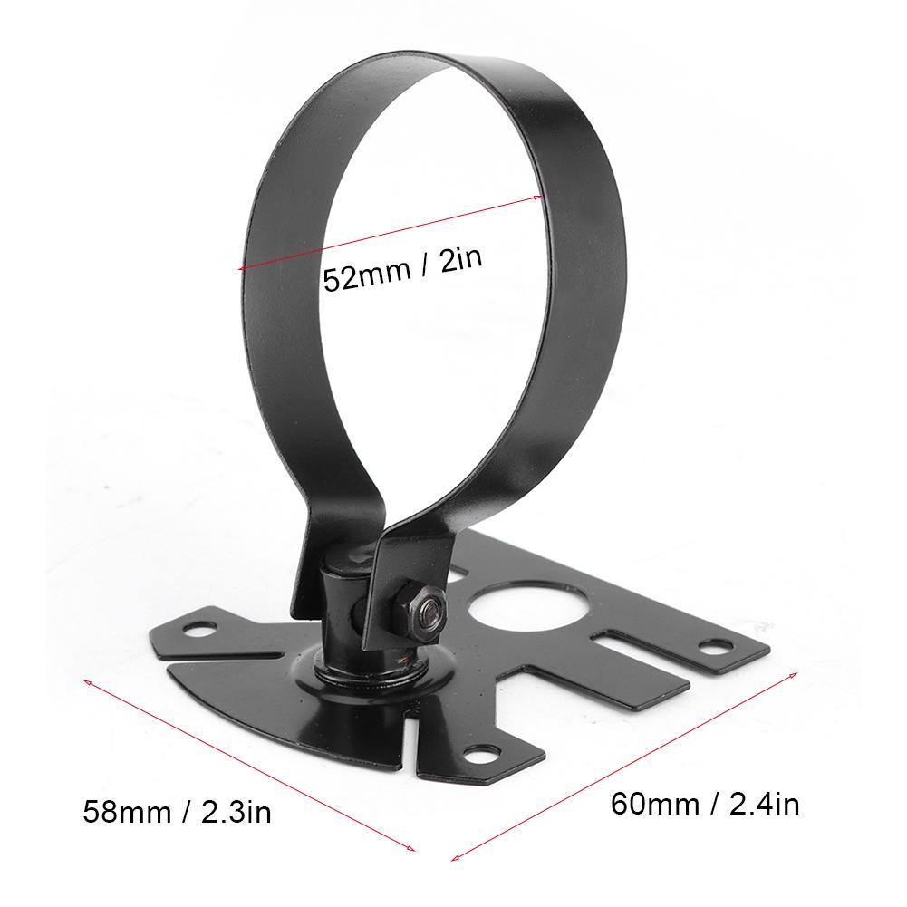 2in 52mm Single Hole Gauge Mount Bracket Iron Meter Holder Car Refitting Black
