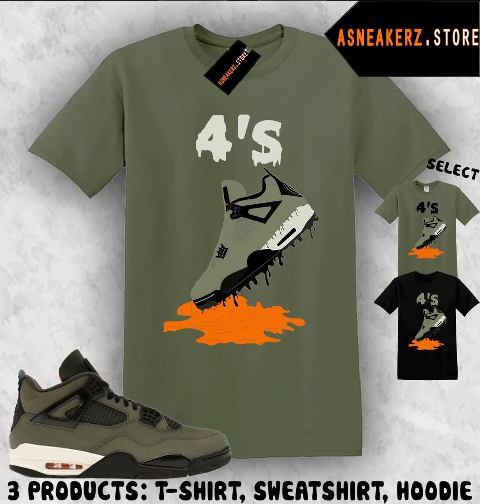 Футболка в тон кроссовкам Undefeated x AJ 4 OG 2025 Match Sneaker Shoe Dripping 4s Футболка Унисекс XXXXL