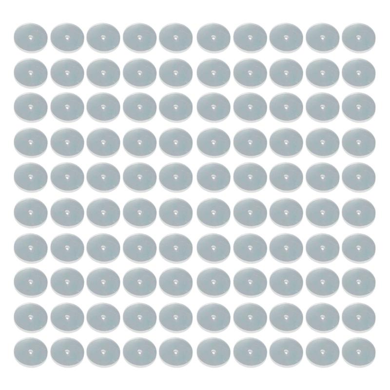 100pcs Stabilizer Earrings Backings Clear Silicone Earrings Back Stopper Practical Healing Discs Pads for Ear Support