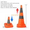 Traffic Emergency Convenient Telescopic Road Cone Reflective Circular Foldable Pointed  Obstacle Safety Warning