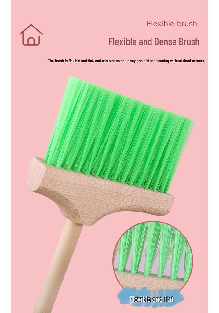 Kids' Wooden Cleaning Play Set: Broom, Mop & Tools for Early Learning