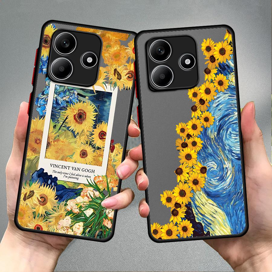Case for Xiaomi Redmi Note 14 11 10 13C A4 14C 9S 12 13 Pro Plus Funda Back Phone Cover Van Gogh Sunflwer