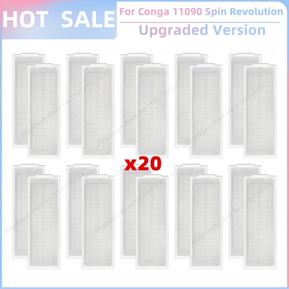 Fit For ( Cecotec Conga 11090 / Conga 13090 Spin Revolution ) Vacuum Parts Main Roller Side Brush Hepa Filter Mop Cloth Dust Bag