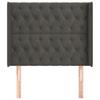 vidaXL Kopfteil mit Ohren Dunkelgrau 103x16x118/128 cm Samt