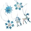 1 Piece Christmas Holiday Ornament Reindeer Snowflake Resin Waterproof Easy Install Suitable Various Themes Decors