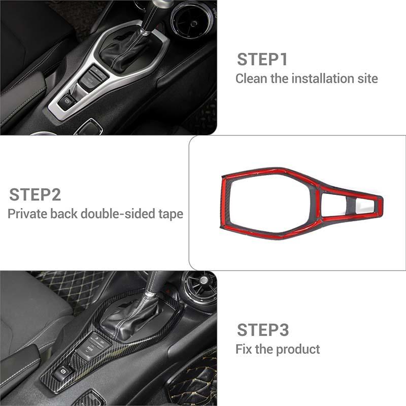 Car Gear Shift Panel Decoration Protective Cover For Chevy Camaro 2017 Up Car Interior Accessories