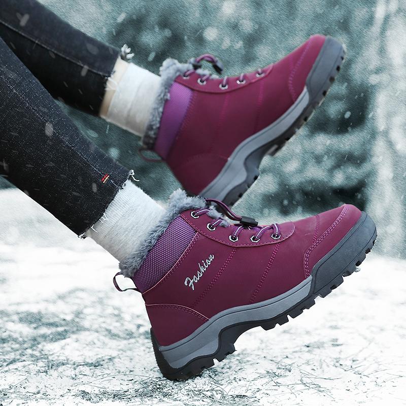 Women Snow Boots Winter Plus Size Walking Shoes Waterproof Outdoor High Hiking Shoes