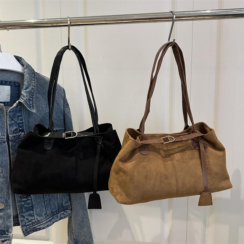 Vintage Matte Solid Color Womens Underarm Bag Casual Versatile Fashion Single Shoulder Bag