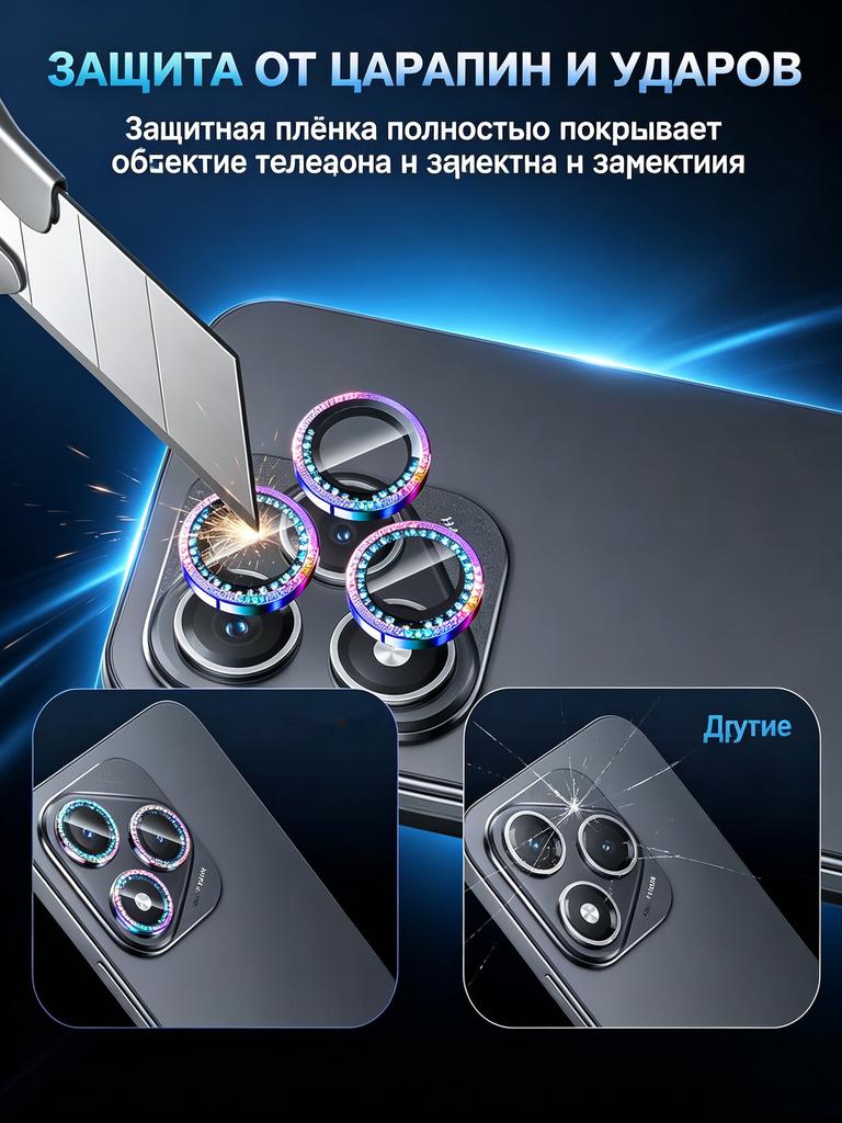 3Pcs Honor 400 Lite Metal Ring Tempered Glass Camera Protector Lens Honor 400Lite Protection Film