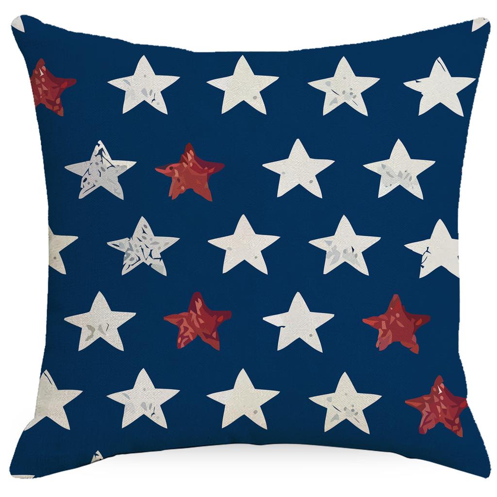 Retro Gestreifter Stern Kissenbezug Zuhause Sofa Kissenbezug