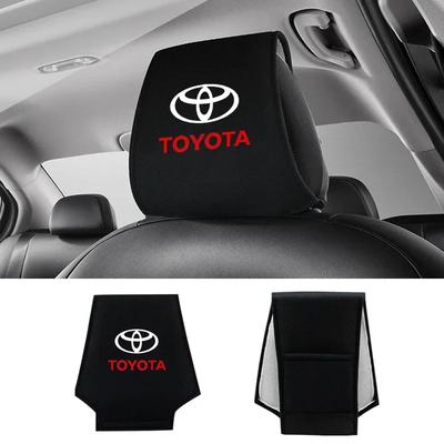 Car Logo Seat Backrest Headrest Cover Pillow Towel For Toyota RAV4 Camry Corolla Levin Yaris Reiz Vios Highlander CHR Prius