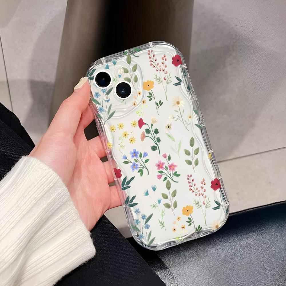 Summer Flowers Transparent for IPhone17 for Apple 15 Mobile Phone Case 13promaxR/78plus/11/12xs