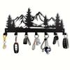 Wrought Iron Wall Hook Rack for Keys and Home Decor