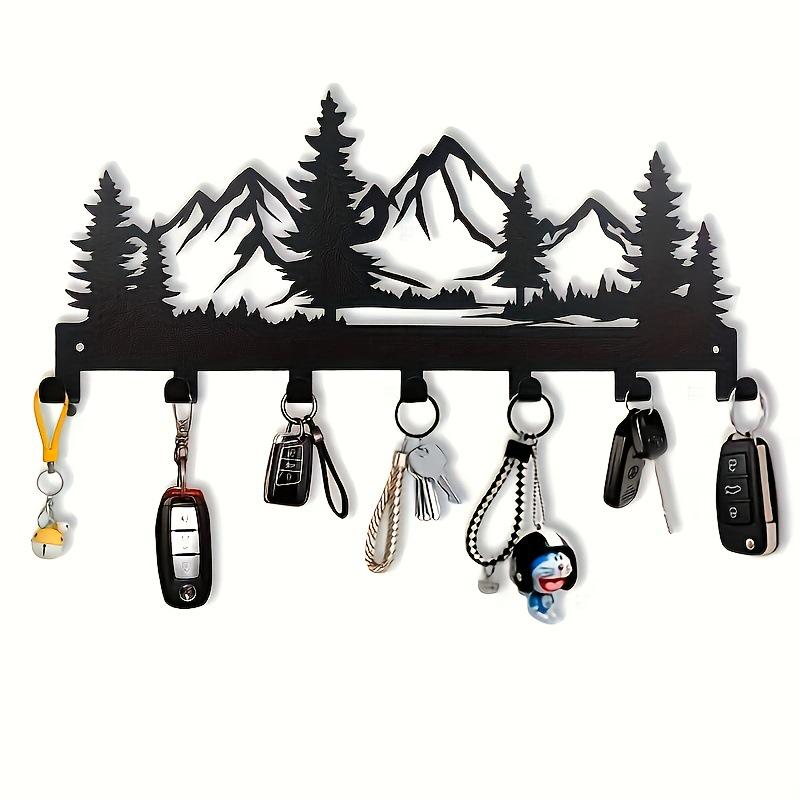 Wrought Iron Wall Hook Rack for Keys and Home Decor