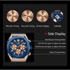 POEDAGAR Functional Watch for Men Date Chronograph Luminous Waterproof Silicone Classic Male Watch Quartz Original Watches