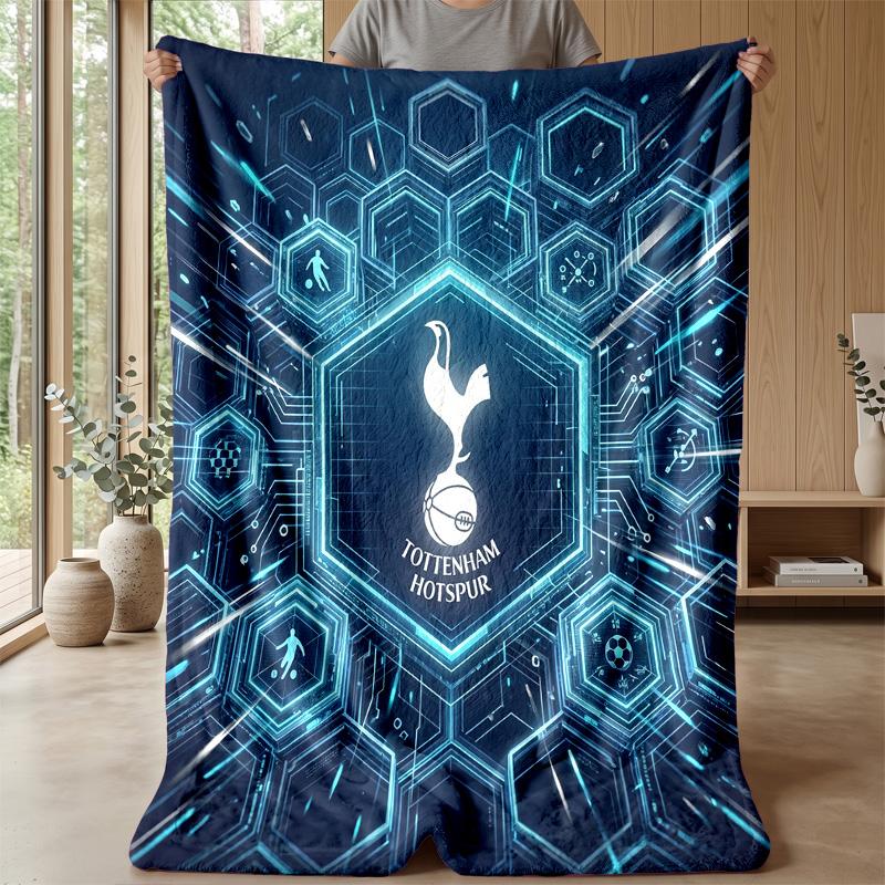 Tottenham Hotspur Theme Blanket Soft Flannel Blanket Plush Throw Blanket Cozy Sofa Bed Blanket for Home Decor