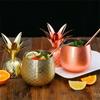 Pineapple Mug 400ml/550ml/900ml Moscow Mule Copper Mugs Metal Mug Cup Stainless Steel Beer Wine Coffee Cup Barware
