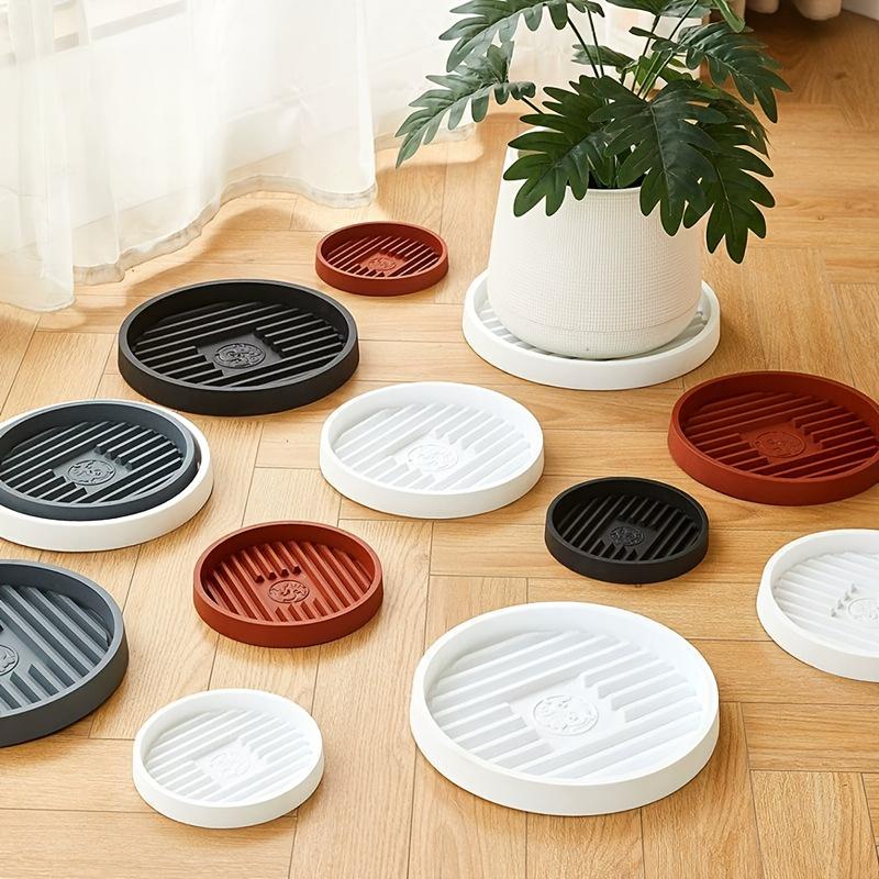 1/5pcs Flower Pot Tray Round Plastic Tray Heavy Duty Tree Flower Potted Planter Stand Rack Removable Moving Trays Garden Tools