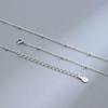 Trendy 2MM Side-Strung Bead Clavicle Chain for Women - Personalized, Cool Silver Jewelry for Summer