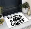 Huaji Happy Camping Door Mat with Camping Car Pattern Suitable for Bathroom and Kitchen Entrances Decorative Mat Area Mat