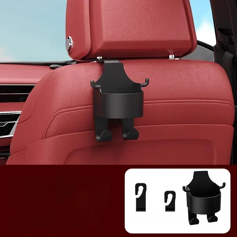 Universal Car Seat Headrest Hook Hanger Storage Organizer Universal With Cup Holder For Handbag Fit Vehicle Accessories Tools Ne
