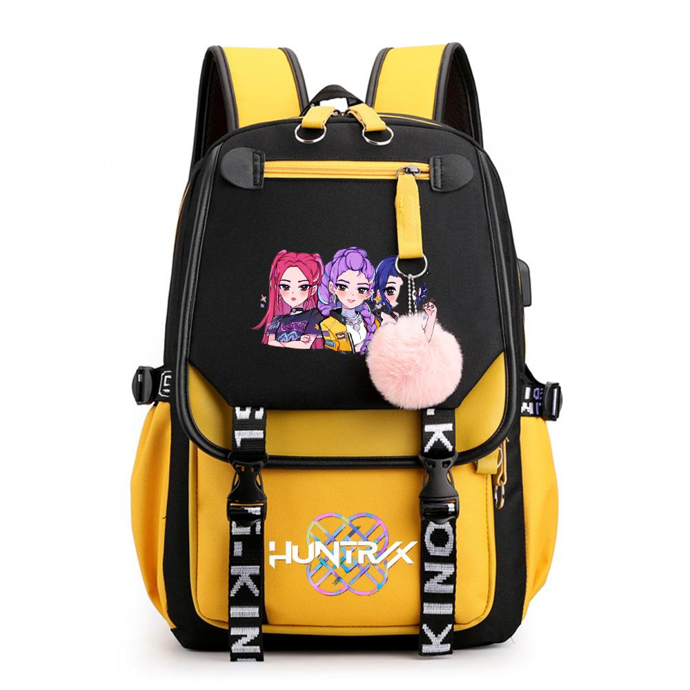 Anime Niedlicher Cartoon K-Pop Bedruckter Rucksack Schultasche für Teenager Schüler Mädchen Junge Bücherrucksack Große Kapazität Wasserdicht Reisetasche Kindergeschenk Rucksack