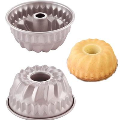 Moule à gâteau cannelé antiadhésif de 11,7 cm, moule à pâtisserie français, Kugelhopf, réutilisable, en acier au carbone, petit moule à pâtisserie rond