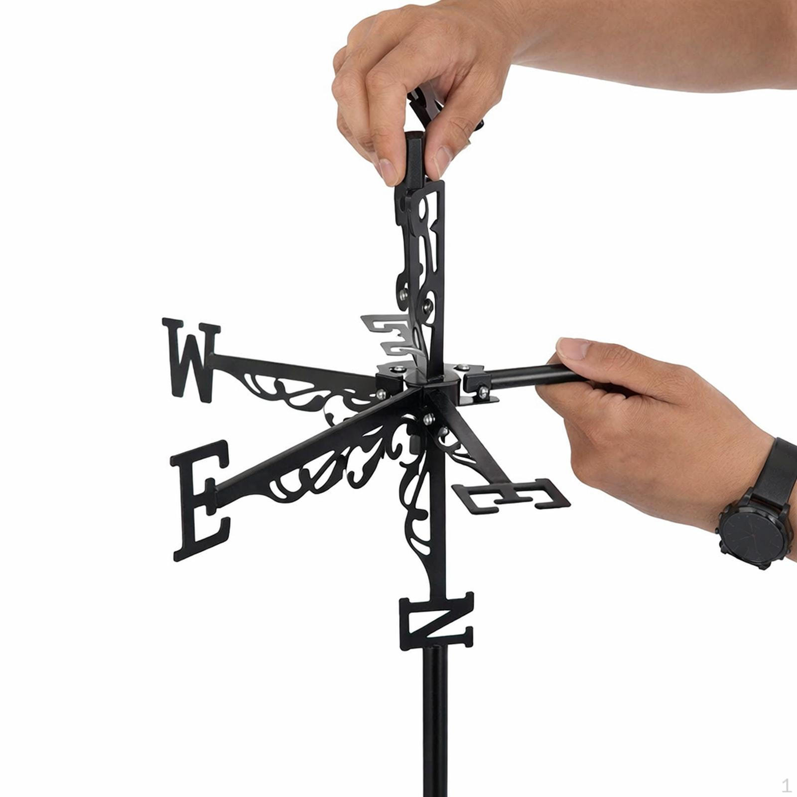 

Vane Decor Roof Mount Supplies Easy to Install Wind Direction Indicator Metal for Garden Style D