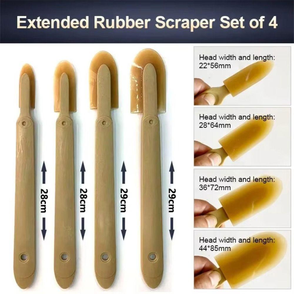 4Pcs Durable Sealant Finishing Tool Extended Length Caulk Scraper Portable Sealing Agent Tool
