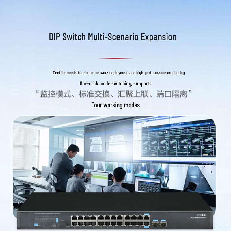 H3C MS4024P-EI 24-Port Gigabit Unmanaged Surveillance Switch