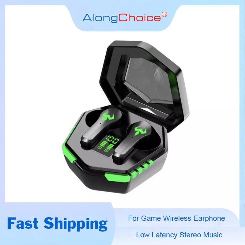 Low Latency Wireless Game Headphone Digital Display Earphones HiFi Stereo Music With HD Microphone Noise Cancel Waterproof Headset