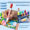 Art Marker Set with Thick Round Pencils for Cartoon Sticker Smooth Color Quick and No Staining for Your Hands 24-Color Water-Based Pens, Kids, Caps,