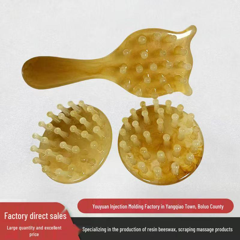 Natural Resin Double-Sided Gua Sha Facial Lifting and Firming Massager for Face, Neck, and Shoulders