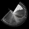 50 Pcs Fan Style Clear Nail Swatches Sticks Nail Art Accessories for Gel Polish Display and Easy Color Comparison