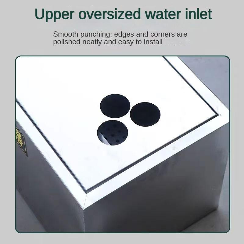 304 Stainless Steel Multi-layer Filter Oil Water Separator Kitchen Dining Room Grease Trap High Quality Oil Separation Tank